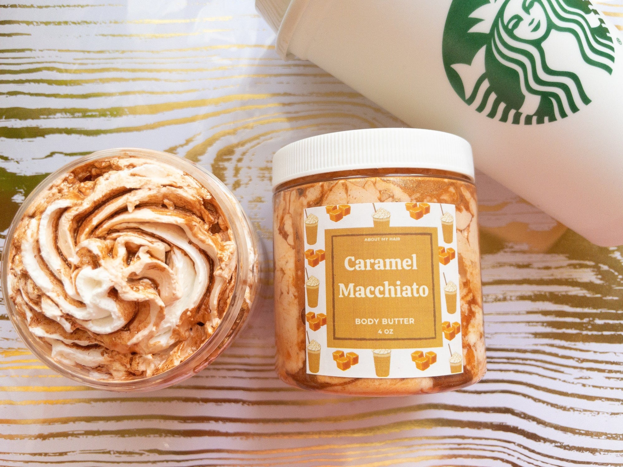 Caramel Macchiato Scented Body Butter | About My Hair Care